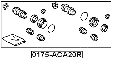 0175-ACA20R - REAR BRAKE CALIPER REPAIR KIT (SET FOR TWO SIDES)