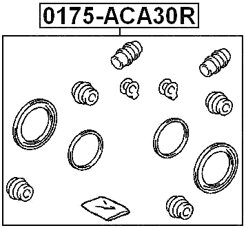 0175-ACA30R - REAR BRAKE CALIPER REPAIR KIT (SET FOR TWO SIDES)