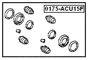 0175-ACU15F - FRONT BRAKE CALIPER REPAIR KIT (SET FOR TWO SIDES)