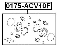 0175-ACV40F - FRONT BRAKE CALIPER REPAIR KIT (SET FOR TWO SIDES)
