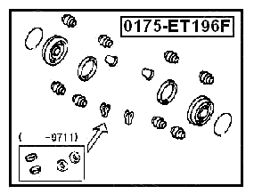 0175-ET196F - FRONT BRAKE CALIPER REPAIR KIT (SET FOR TWO SIDES)