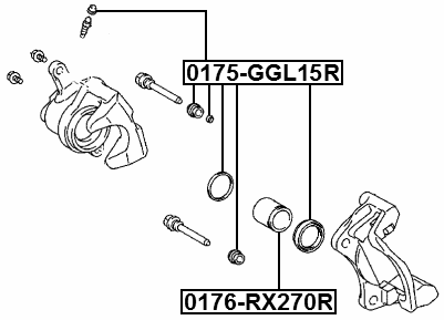 0175-GGL15R - REAR BRAKE CALIPER REPAIR KIT (SET FOR TWO SIDES)