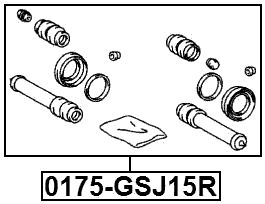 0175-GSJ15R - REAR BRAKE CALIPER REPAIR KIT (SET FOR TWO SIDES)