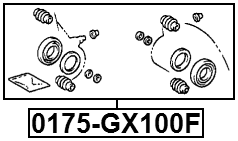 0175-GX100F - FRONT BRAKE CALIPER REPAIR KIT (SET FOR TWO SIDES)