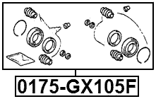 0175-GX105F - FRONT BRAKE CALIPER REPAIR KIT (SET FOR TWO SIDES)