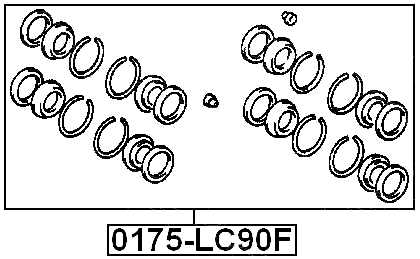 0175-LC90F - FRONT BRAKE CALIPER REPAIR KIT (SET FOR TWO SIDES)