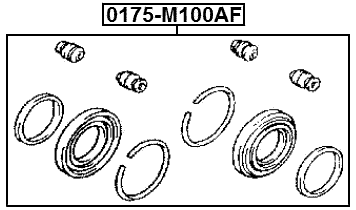 0175-M100AF - FRONT BRAKE CALIPER REPAIR KIT (SET FOR TWO SIDES)