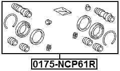 0175-NCP61R - REAR BRAKE CALIPER REPAIR KIT (SET FOR TWO SIDES)