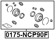 0175-NCP90F - FRONT BRAKE CALIPER REPAIR KIT (SET FOR TWO SIDES)
