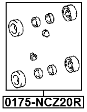 0175-NCZ20R - REAR WHEEL BRAKE CYLINDER REPAIR KIT (SET FOR TWO SIDES)