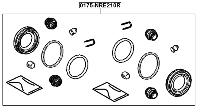 0175-NRE210R - REAR BRAKE CALIPER REPAIR KIT (SET FOR TWO SIDES)