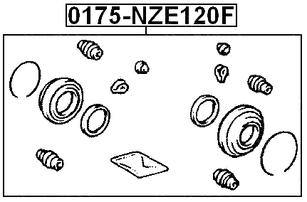 0175-NZE120F - FRONT BRAKE CALIPER REPAIR KIT (SET FOR TWO SIDES)