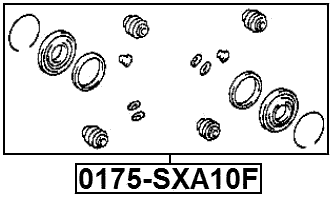 0175-SXA10F - FRONT BRAKE CALIPER REPAIR KIT (SET FOR TWO SIDES)