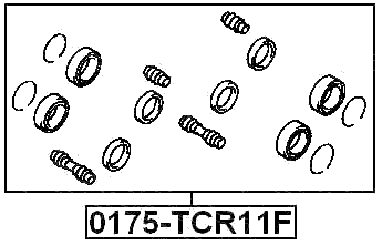 0175-TCR11F - FRONT BRAKE CALIPER REPAIR KIT (SET FOR TWO SIDES)