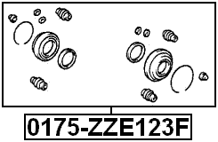 0175-ZZE123F - FRONT BRAKE CALIPER REPAIR KIT (SET FOR TWO SIDES)