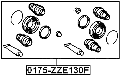 0175-ZZE130F - FRONT BRAKE CALIPER REPAIR KIT (SET FOR TWO SIDES)