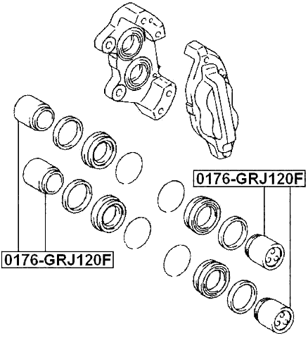 0176-GRJ120F - FRONT CALIPER PISTON D45.4