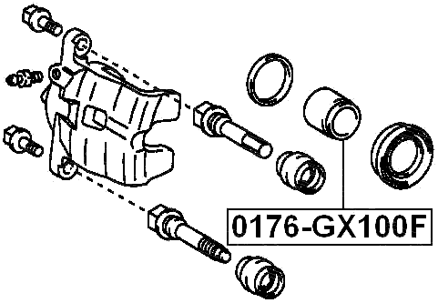 0176-GX100F - FRONT CALIPER PISTON D60.6