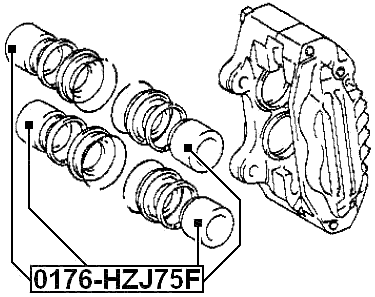 0176-HZJ75F - FRONT CALIPER PISTON D42.8