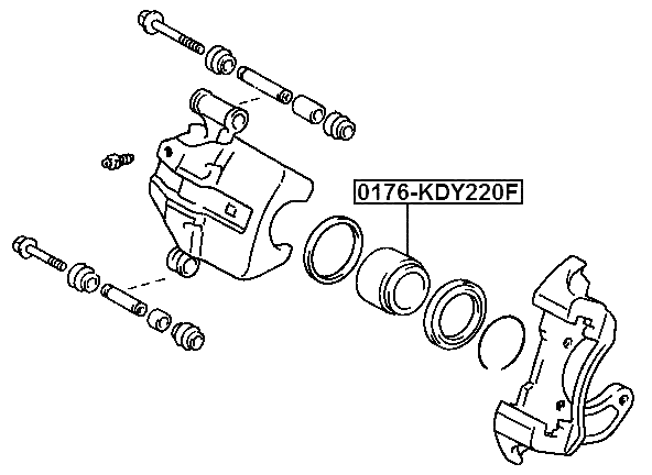 0176-KDY220F - FRONT CALIPER PISTON D66.5