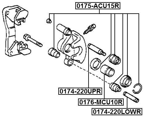0176-MCU10R - REAR CALIPER PISTON D40.4