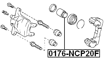 0176-NCP20F - FRONT CALIPER PISTON D51.1