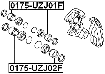 0176-UZJ01F - FRONT CALIPER PISTON D51.1