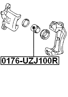 0176-UZJ100R - REAR CALIPER PISTON D48