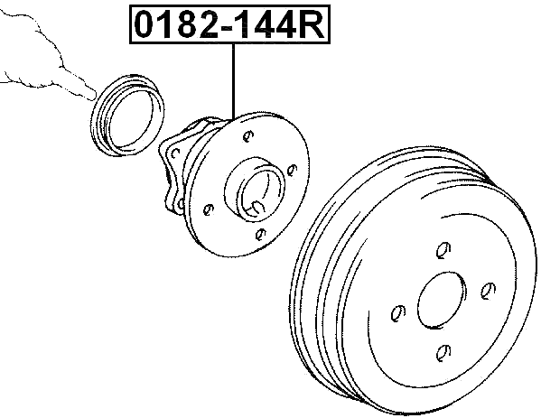 0182-144R - REAR WHEEL HUB
