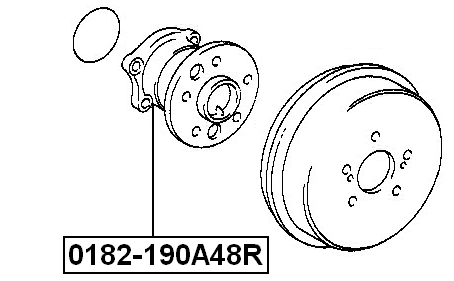 0182-190A48R - REAR WHEEL HUB