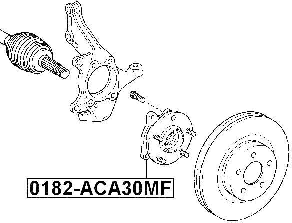 0182-ACA30MF - FRONT WHEEL HUB