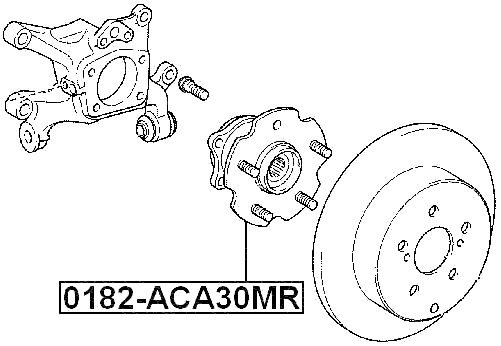0182-ACA30MR - REAR WHEEL HUB