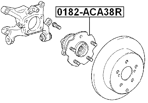 0182-ACA38R - REAR WHEEL HUB