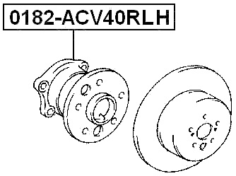0182-ACV40RLH - REAR WHEEL HUB LH