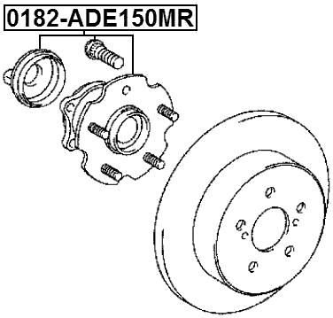 0182-ADE150MR - REAR WHEEL HUB