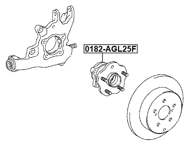 0182-AGL25F - FRONT WHEEL HUB