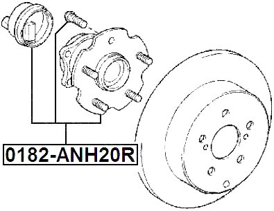 0182-ANH20R - REAR WHEEL HUB