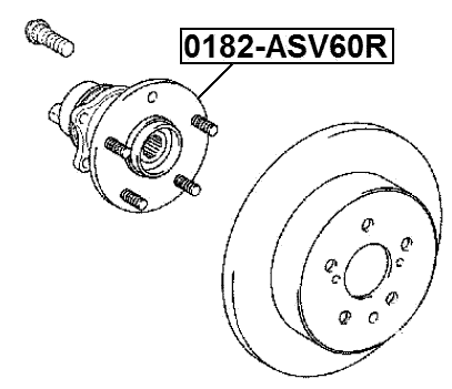 0182-ASV60R - REAR WHEEL HUB