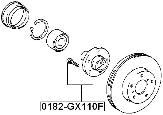 0182-GX110F - FRONT WHEEL HUB