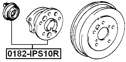 0182-IPS10R - REAR WHEEL HUB