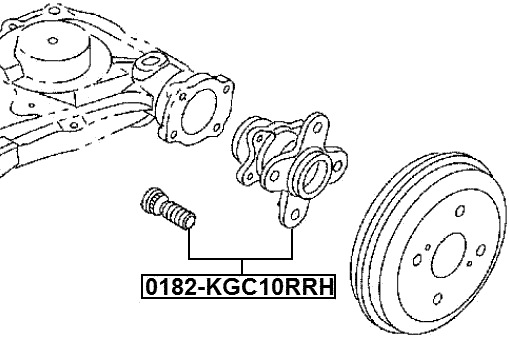 0182-KGC10RRH - REAR WHEEL HUB
