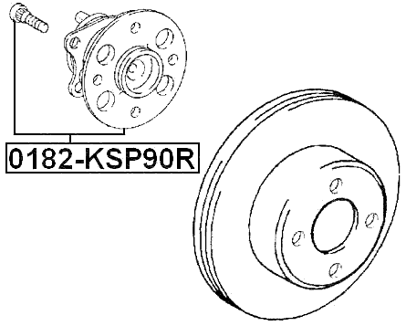 0182-KSP90R - REAR WHEEL HUB