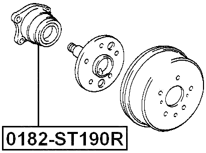 0182-ST190R - REAR WHEEL HUB KIT