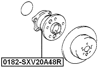 0182-SXV20A48R - REAR WHEEL HUB
