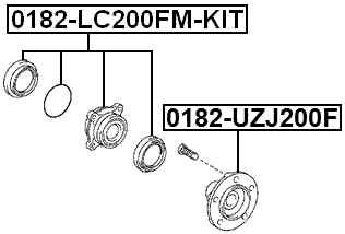 0182-UZJ200F - FRONT WHEEL HUB