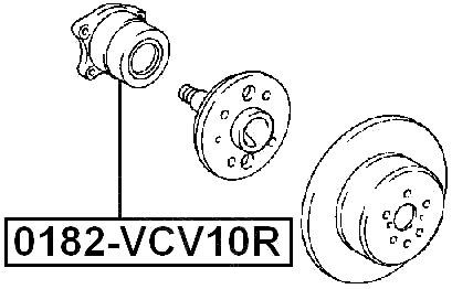 0182-VCV10R - REAR WHEEL HUB KIT