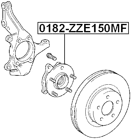 0182-ZZE150MF - FRONT WHEEL HUB
