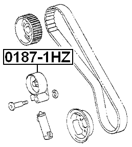 0187-1HZ - TIMING BELT TENSIONER PULLEY
