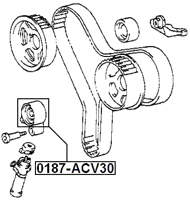 0187-ACV30 - TIMING BELT TENSIONER PULLEY