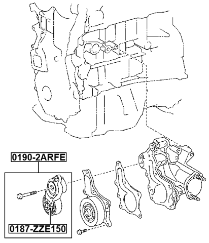 0190-2ARFE - BELT TENSIONER